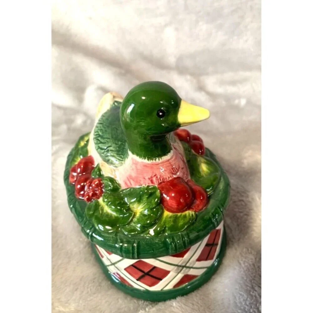 Noritake ROYAL HUNT Ceramic Mallard DUCK‎ Candy BOX 2002 Excellent Vintage
